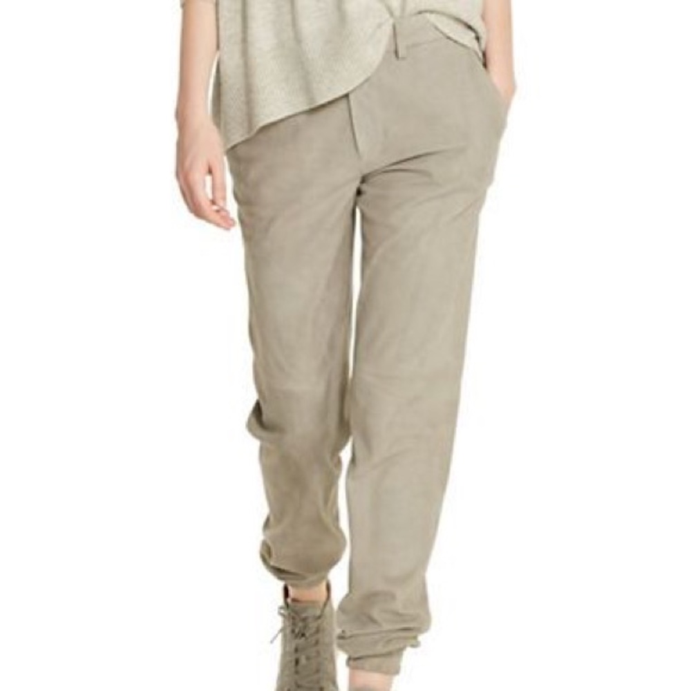 Brand New Polo Ralph Lauren Grey Suede Joggers